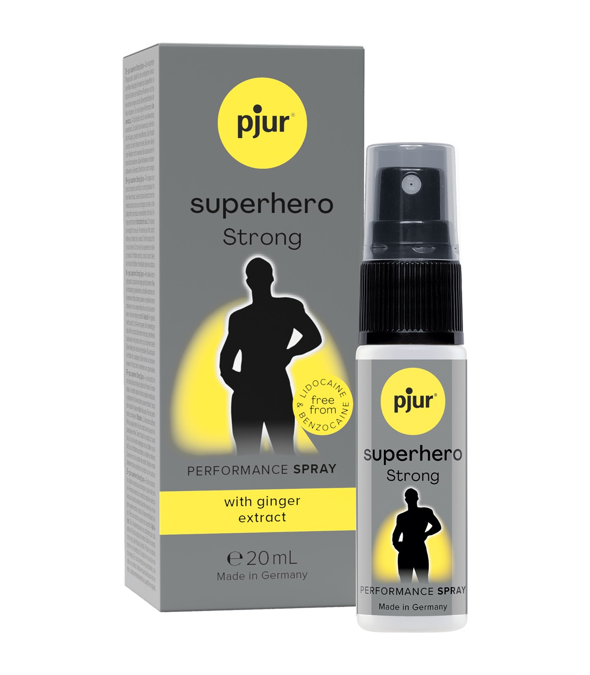 AUMENTO PÉNIS Retardante Esperma Retardante Pjur SuperHero Strong Retardante Pjur SuperHero Strong