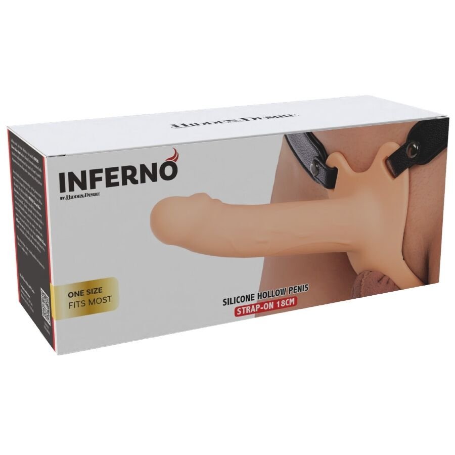 ACESS&Oacute;RIOS CASAL Hollow Penis Strap-on Silicone 18 cm