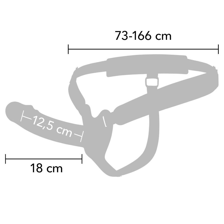 ACESS&Oacute;RIOS CASAL Hollow Penis Strap-on Silicone 18 cm Hollow Penis Strap-on Silicone 18 cm