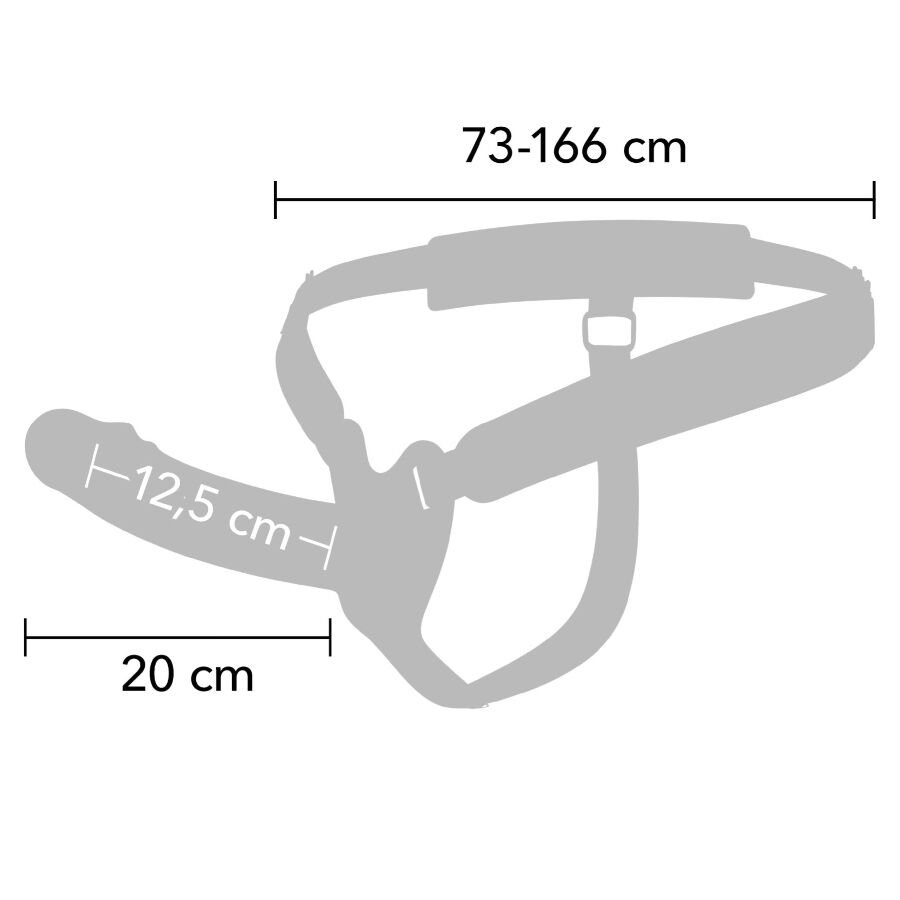 ACESS&Oacute;RIOS CASAL Hollow Penis Strap-on Silicone 20 cm Hollow Penis Strap-on Silicone 20 cm