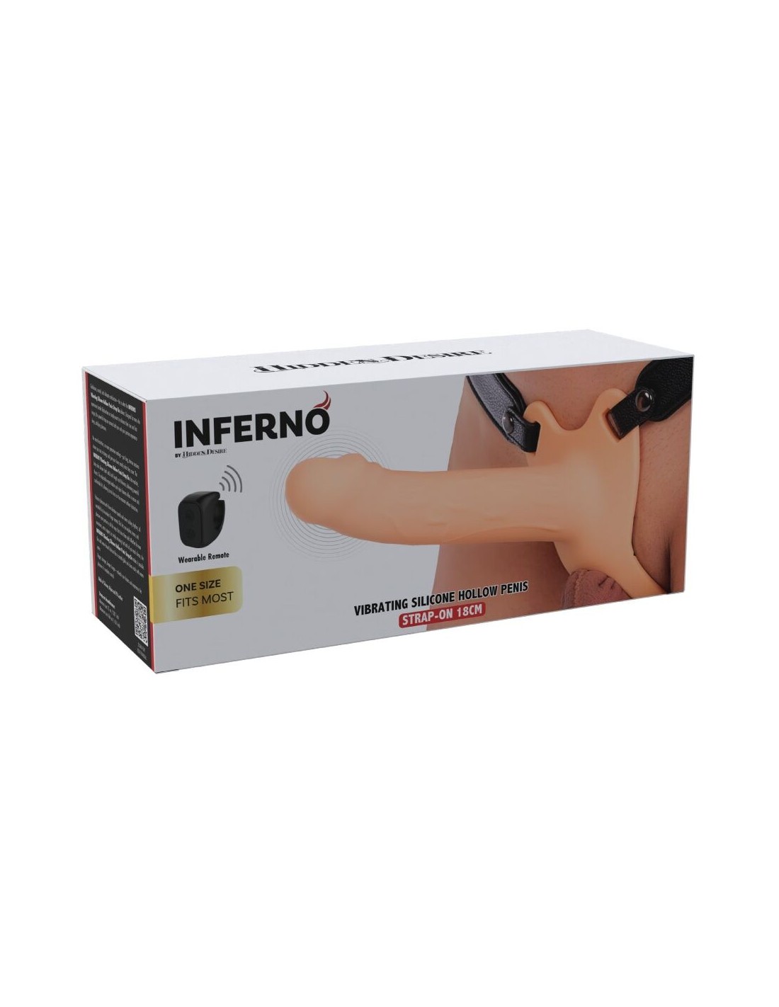 ACESS&Oacute;RIOS CASAL Hollow Penis Strap-on Vibrating Silicone 18 cm