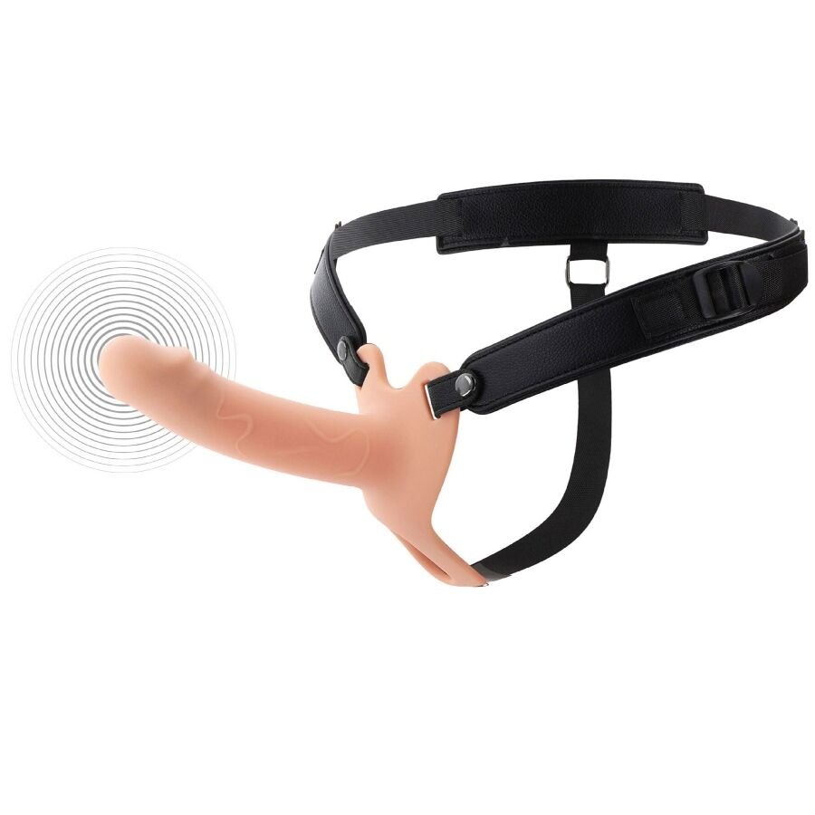 ACESS&Oacute;RIOS CASAL Hollow Penis Strap-on Vibrating Silicone 16 cm Hollow Penis Strap-on Vibrating Silicone 16 cm