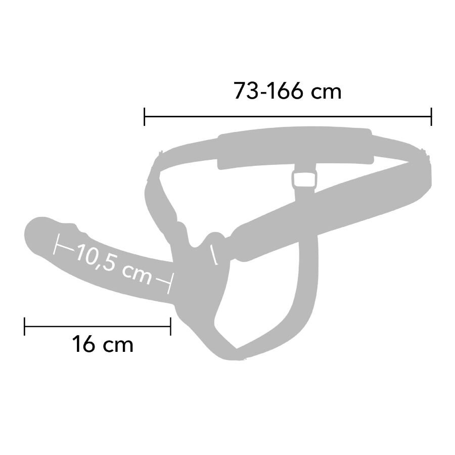 ACESS&Oacute;RIOS CASAL Hollow Penis Strap-on Vibrating Silicone 16 cm Hollow Penis Strap-on Vibrating Silicone 16 cm