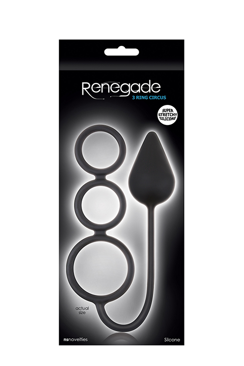 280183 3 Aneis e Anal Plug 3 Aneis e Anal Plug