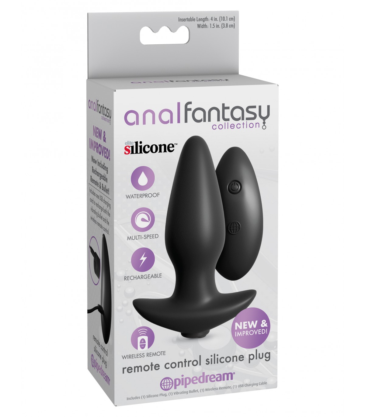 Anal Fantasy Remote Control Silicone Plug Anal Fantasy Remote Control Silicone Plug