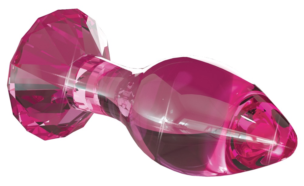 ANAL Butt Plugs Sem Vibração Plugs de Vidro Plug Rosa Diamante Plug Rosa Diamante