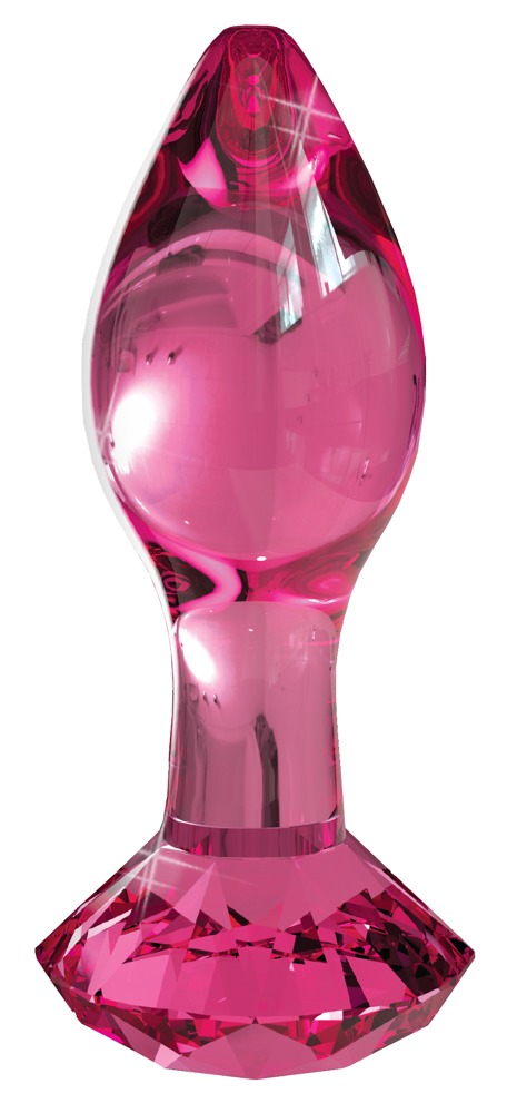 ANAL Butt Plugs Sem Vibração Plugs de Vidro Plug Rosa Diamante Plug Rosa Diamante