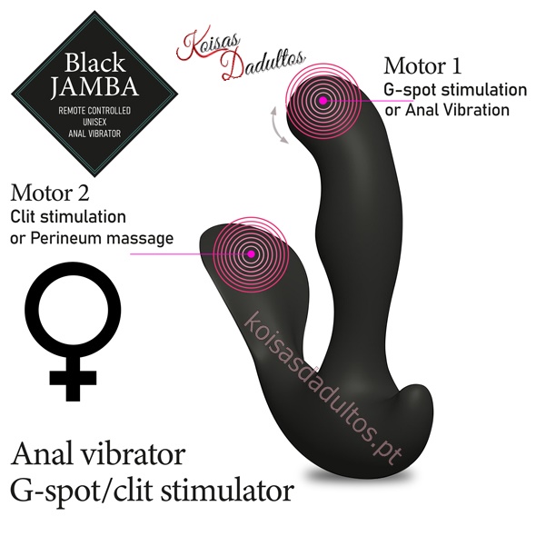 SEXTOY HOMEM Massajadores de Próstata Vibrador Anal Black Jamba Vibrador Anal Black Jamba