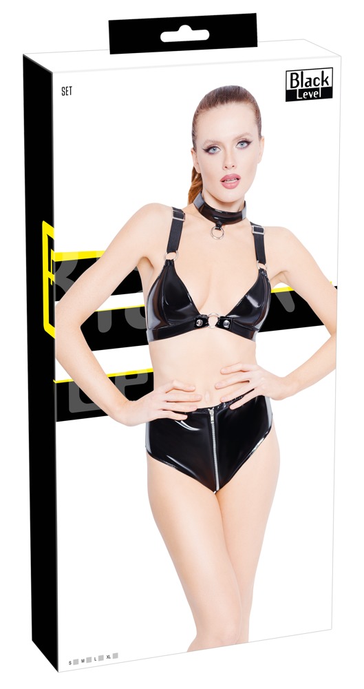 LINGERIE Conjunto de Sutiã de Vinil S Conjunto de Sutiã de Vinil S