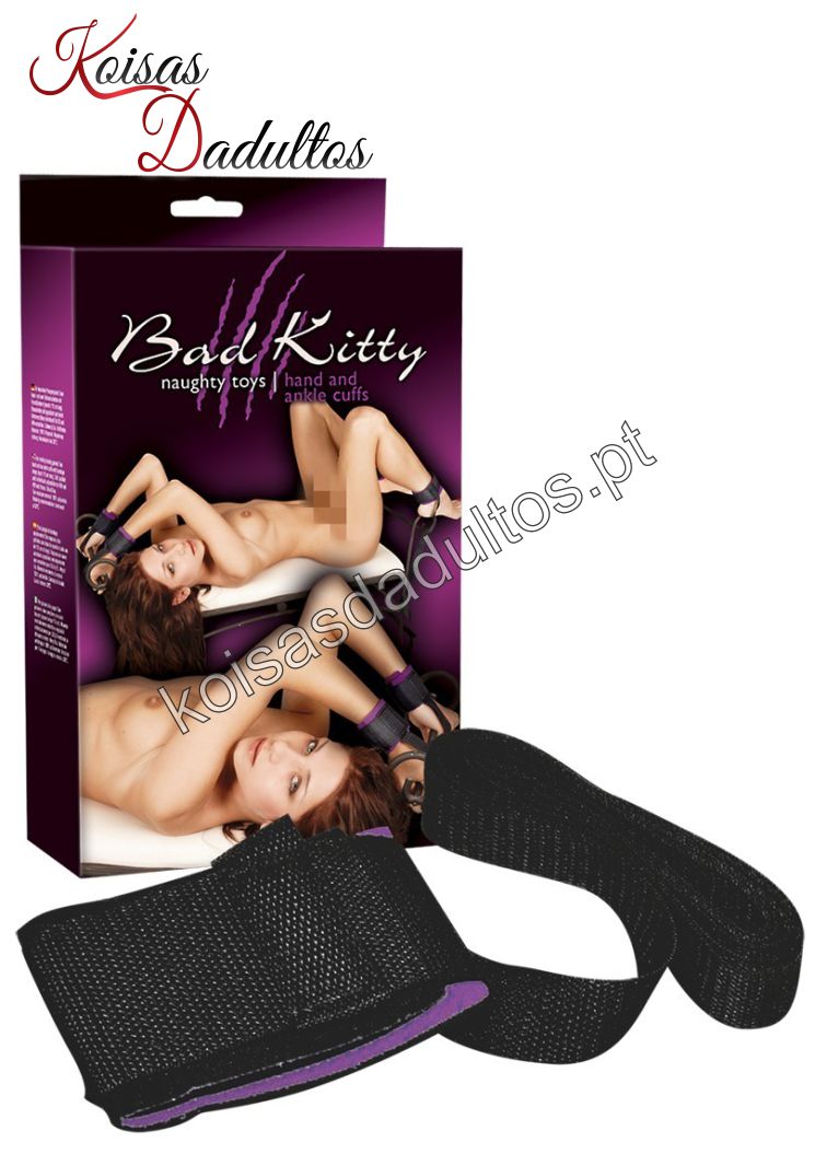 BONDAGE Algemas Algemas Tornezelos e Mãos Bad Kitty 