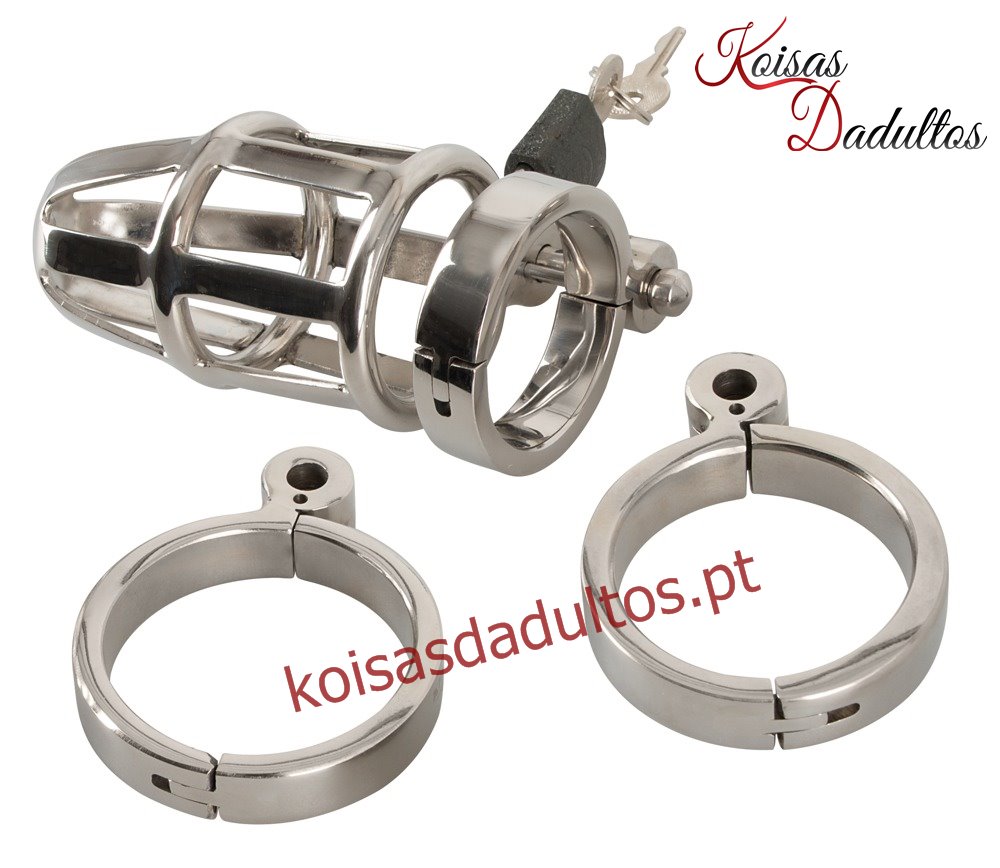 3702 Gaiola de Castidade em Aço Gaiola de Castidade em Aço