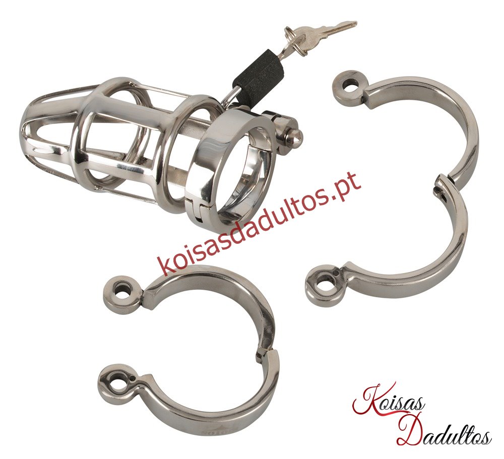 3702 Gaiola de Castidade em Aço Gaiola de Castidade em Aço