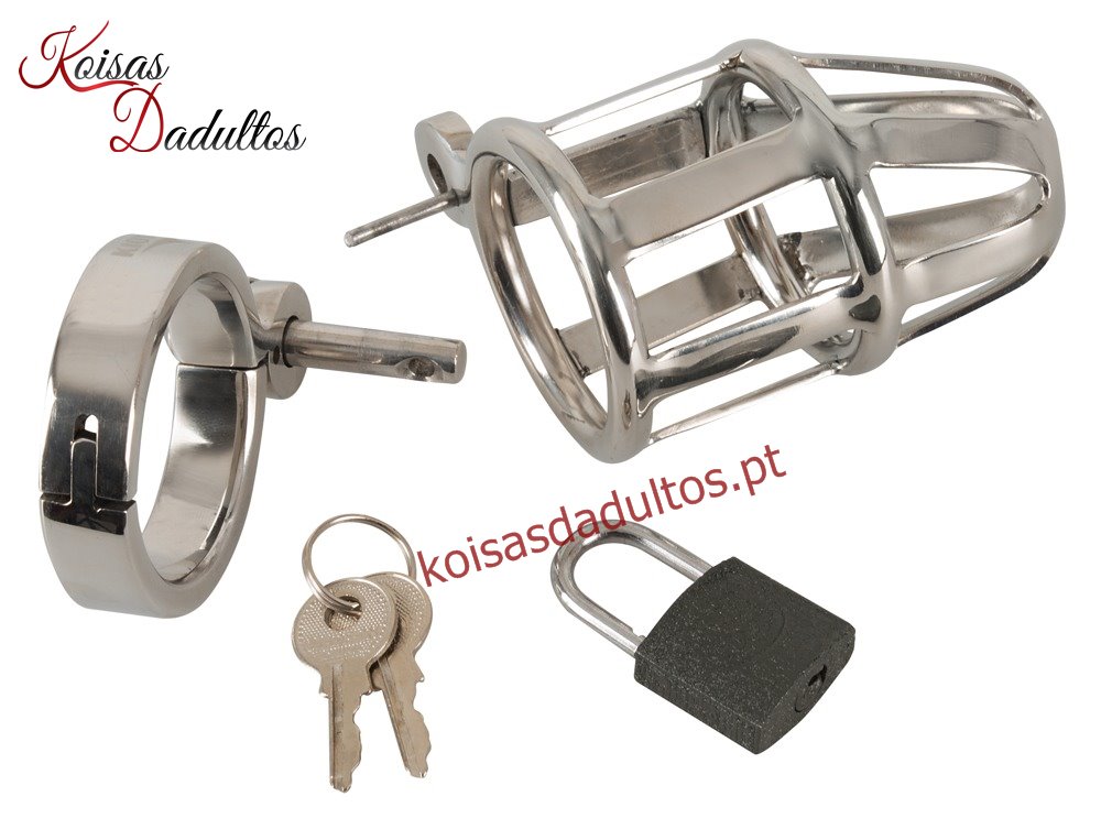 3702 Gaiola de Castidade em Aço Gaiola de Castidade em Aço