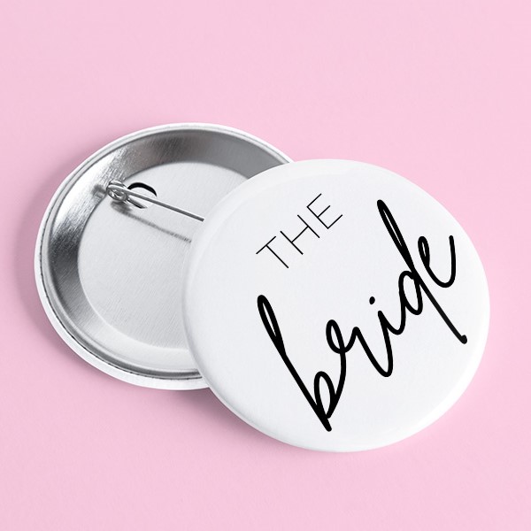 BRINCADEIRAS JOGOS Despedida de Solteiro CRACHÁ DESPEDIDA DE SOLTEIRA THE BRIDE BRANCO