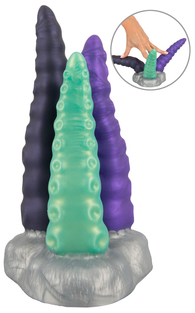 DONGS DILDOS Super Dongs Beasty Cocks Triple Tentacle Beasty Cocks Triple Tentacle