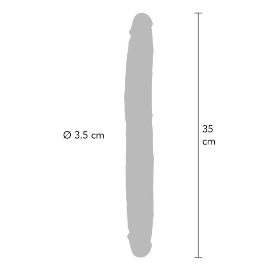 SEXTOY MULHER Get Real Foreskin Double Dong 35 cm Get Real Foreskin Double Dong 35 cm