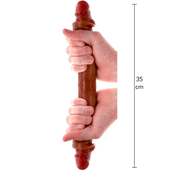 SEXTOY MULHER Get Real Foreskin Double Dong 35 cm Get Real Foreskin Double Dong 35 cm