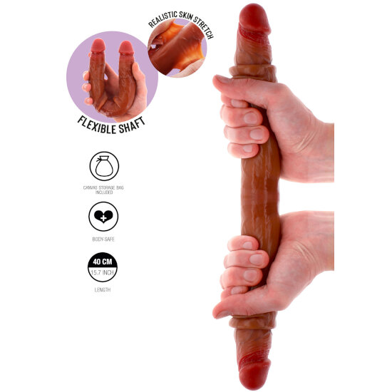 SEXTOY MULHER Get Real Foreskin Double Dong 40 cm Get Real Foreskin Double Dong 40 cm