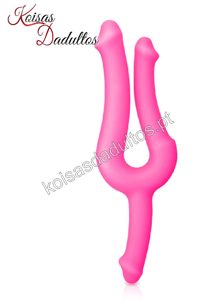 DONGS DILDOS Tripla Penetração Rosa