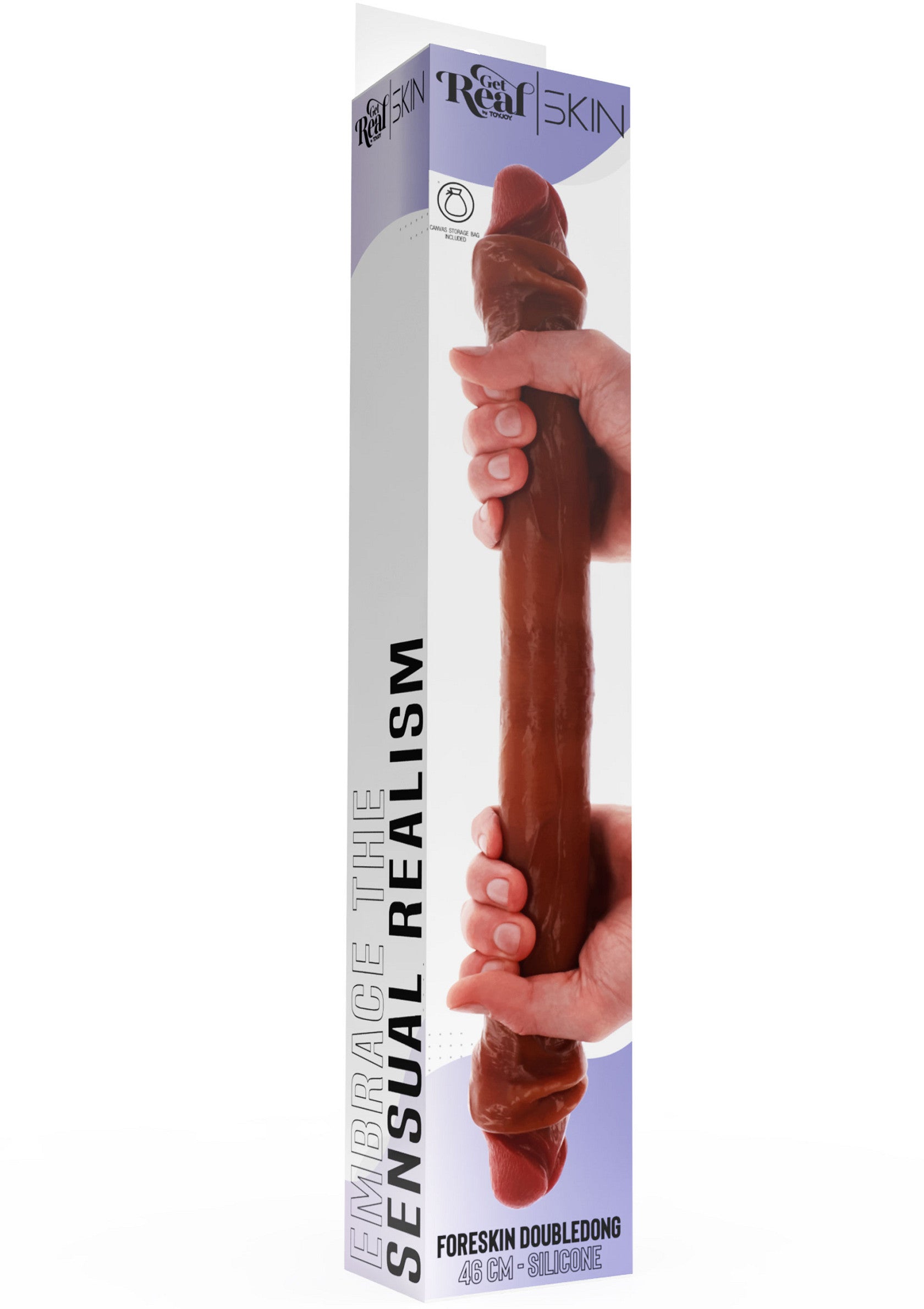 SEXTOY MULHER Get Real Foreskin Double Dong 46 cm Get Real Foreskin Double Dong 46 cm