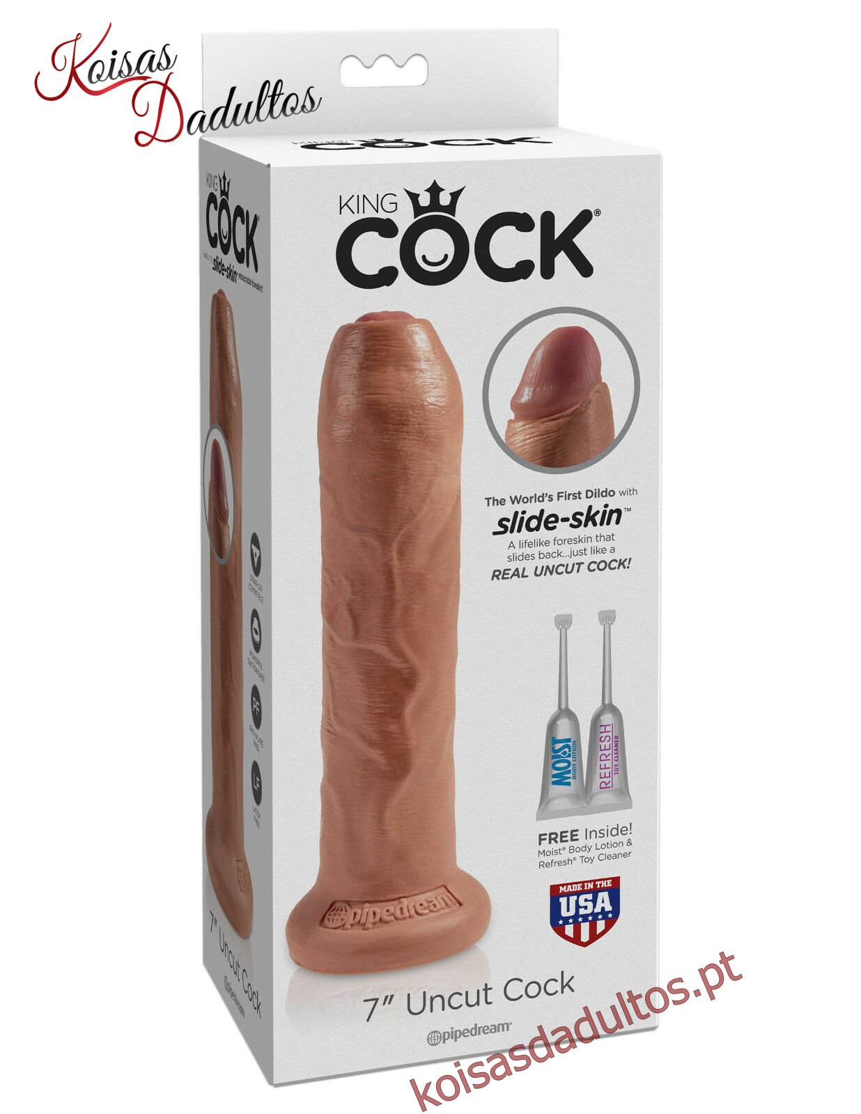 DONGS DILDOS Realisticos Dong King Cock Uncut