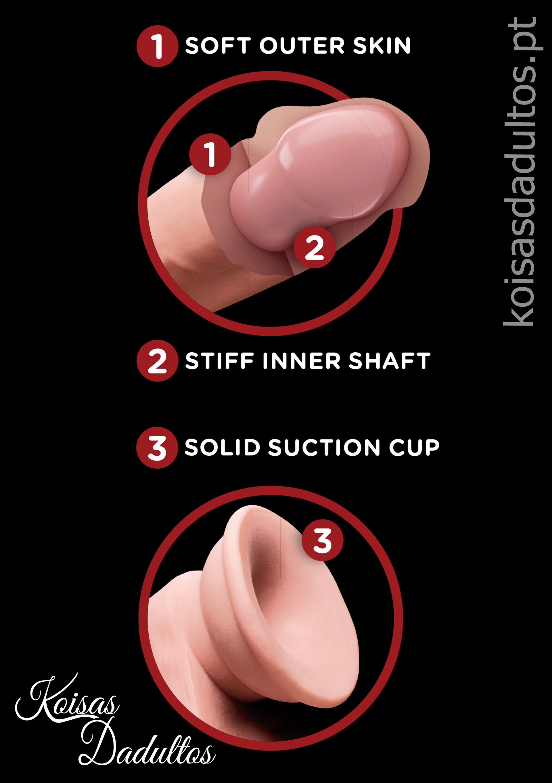 SEXTOY MULHER King Cock Plus 3D King Cock Plus 3D