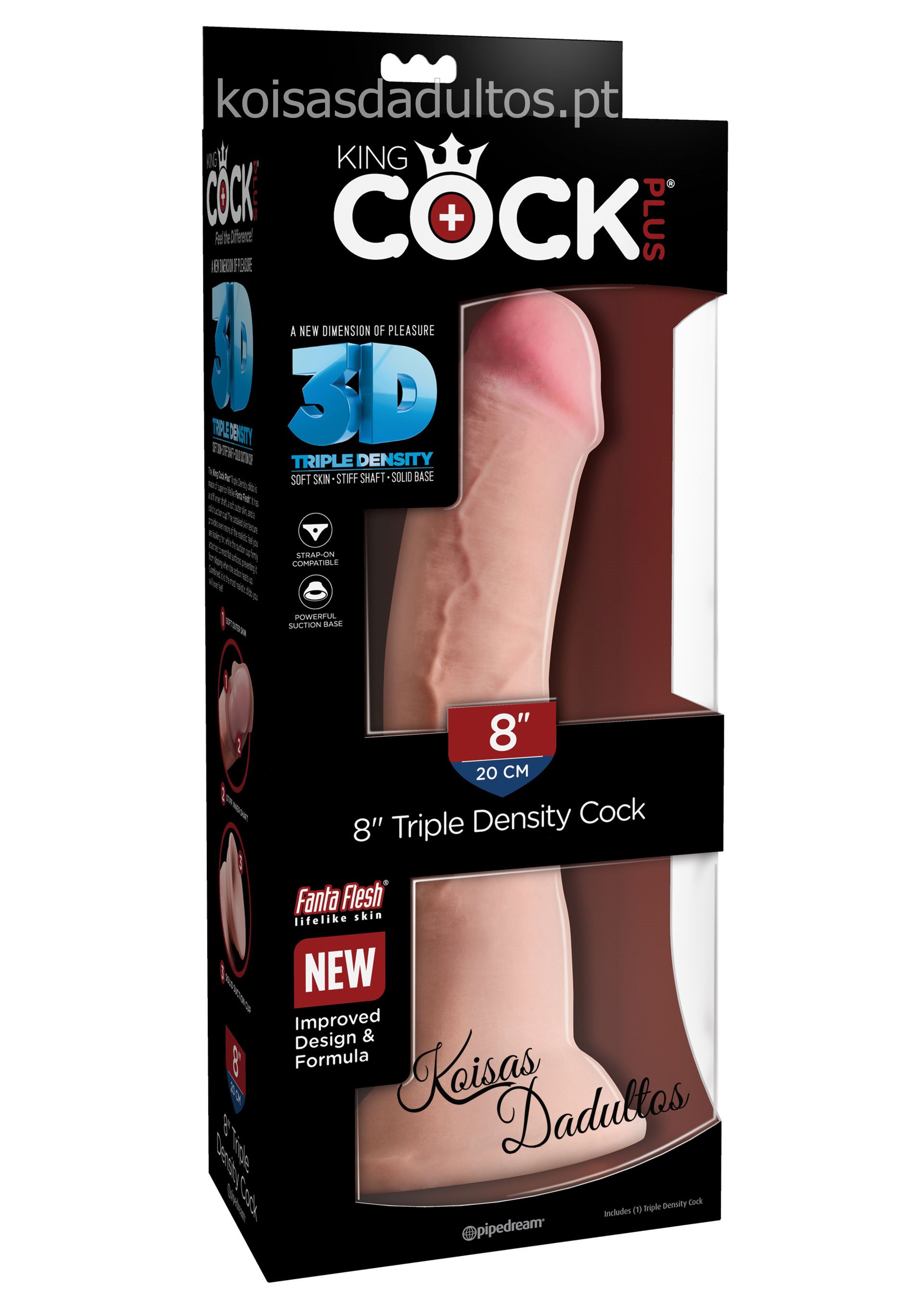 21344 King Cock Tripla Densidade 20 cm  King Cock Tripla Densidade 20 cm 