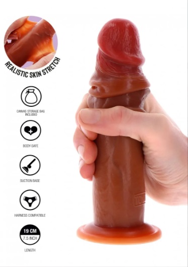 SEXTOY MULHER Get Real Foreskin Dong 19 cm Get Real Foreskin Dong 19 cm