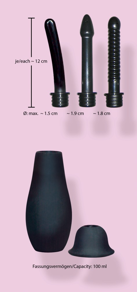 ANAL Clister Limpeza com 3 Adaptadores Clister Limpeza com 3 Adaptadores