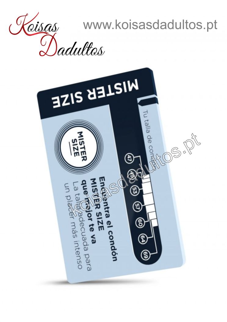 FARMÁCIA ERÓTICA Medidor de Pénis Mister Size Medidor de Pénis Mister Size