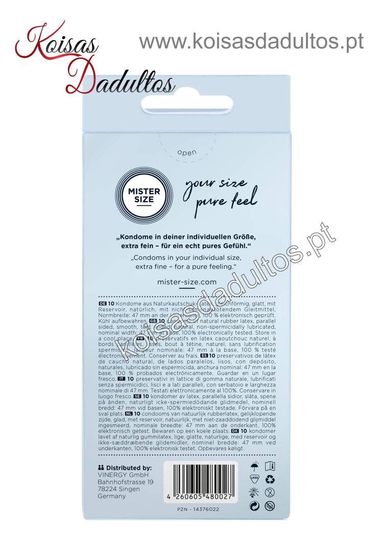 FARMÁCIA ERÓTICA Preservativos Mister Size 47 Preservativos Mister Size 47