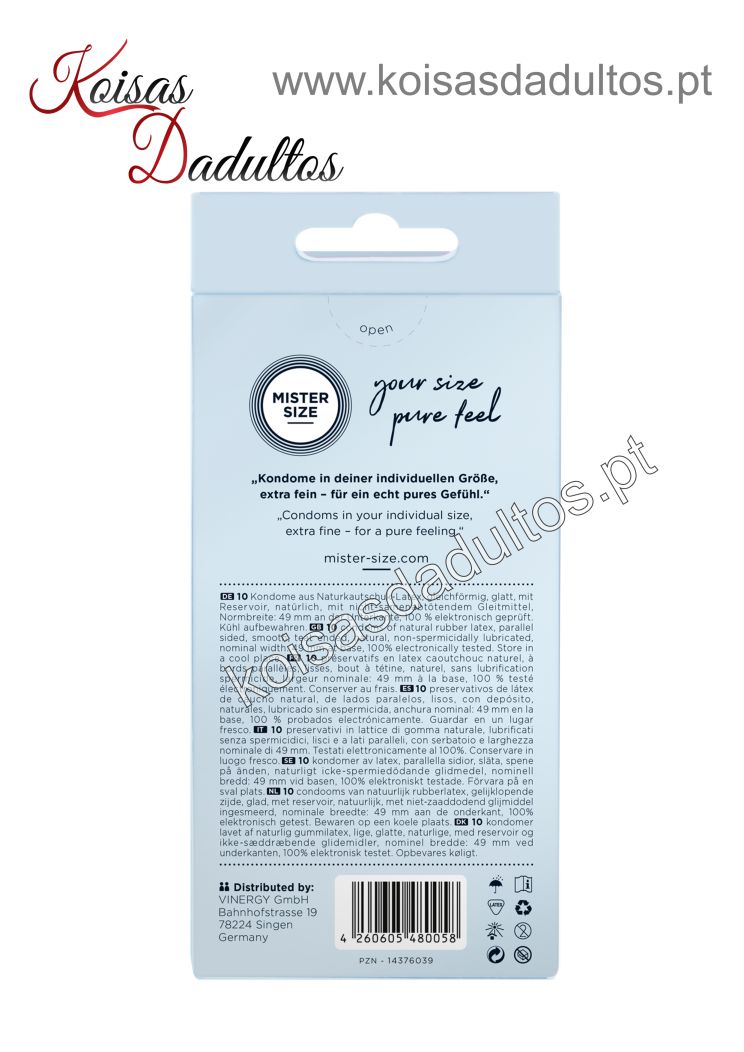 mrs0058 Preservativos Mister Size 49 Preservativos Mister Size 49