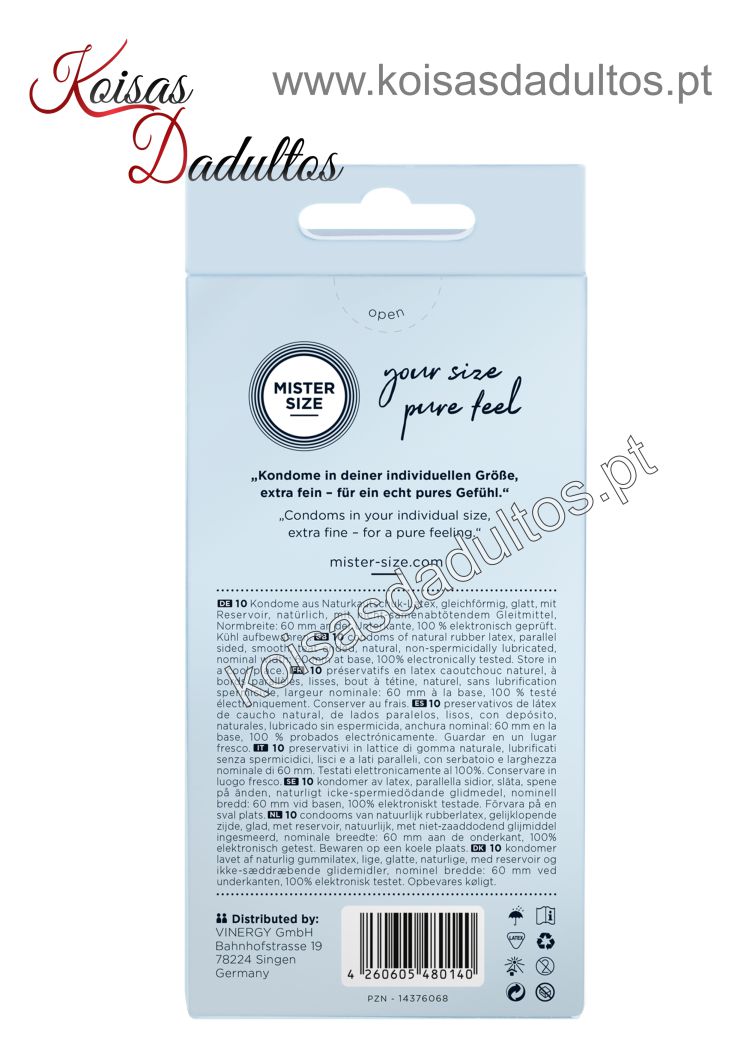 mrs0140 Preservativos Mister Size 60 Preservativos Mister Size 60