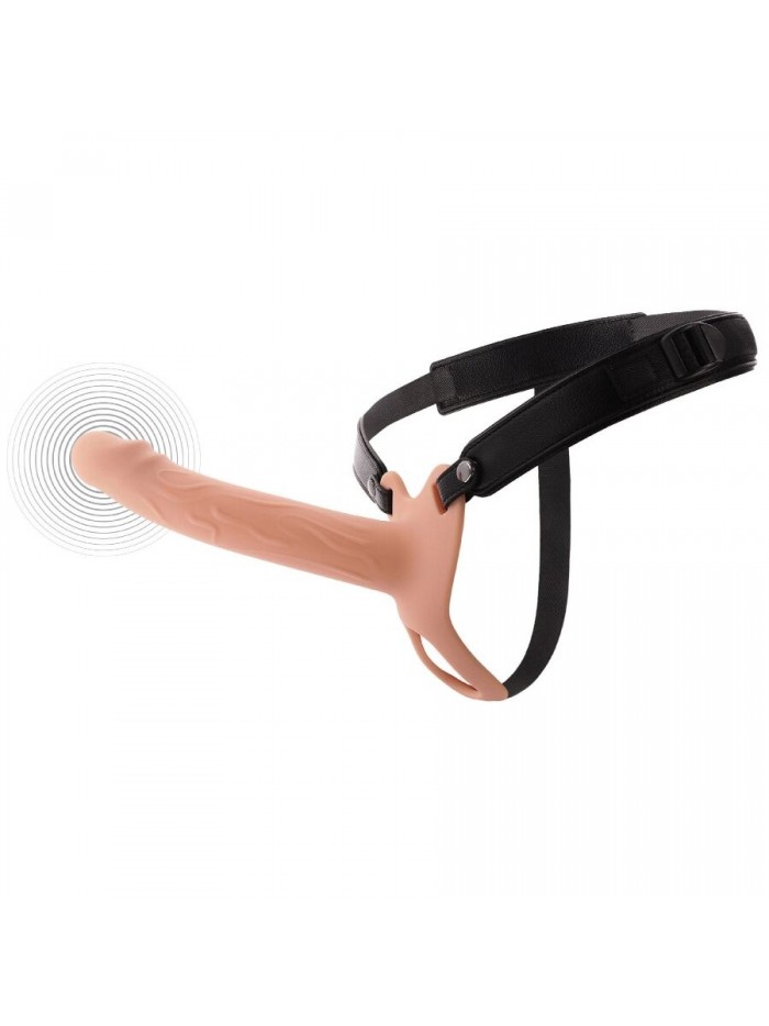 ACESS&Oacute;RIOS CASAL Hollow Penis Strap-on Vibrating Silicone 20 cm
