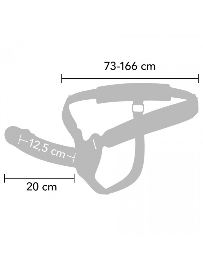ACESS&Oacute;RIOS CASAL Hollow Penis Strap-on Vibrating Silicone 20 cm Hollow Penis Strap-on Vibrating Silicone 20 cm
