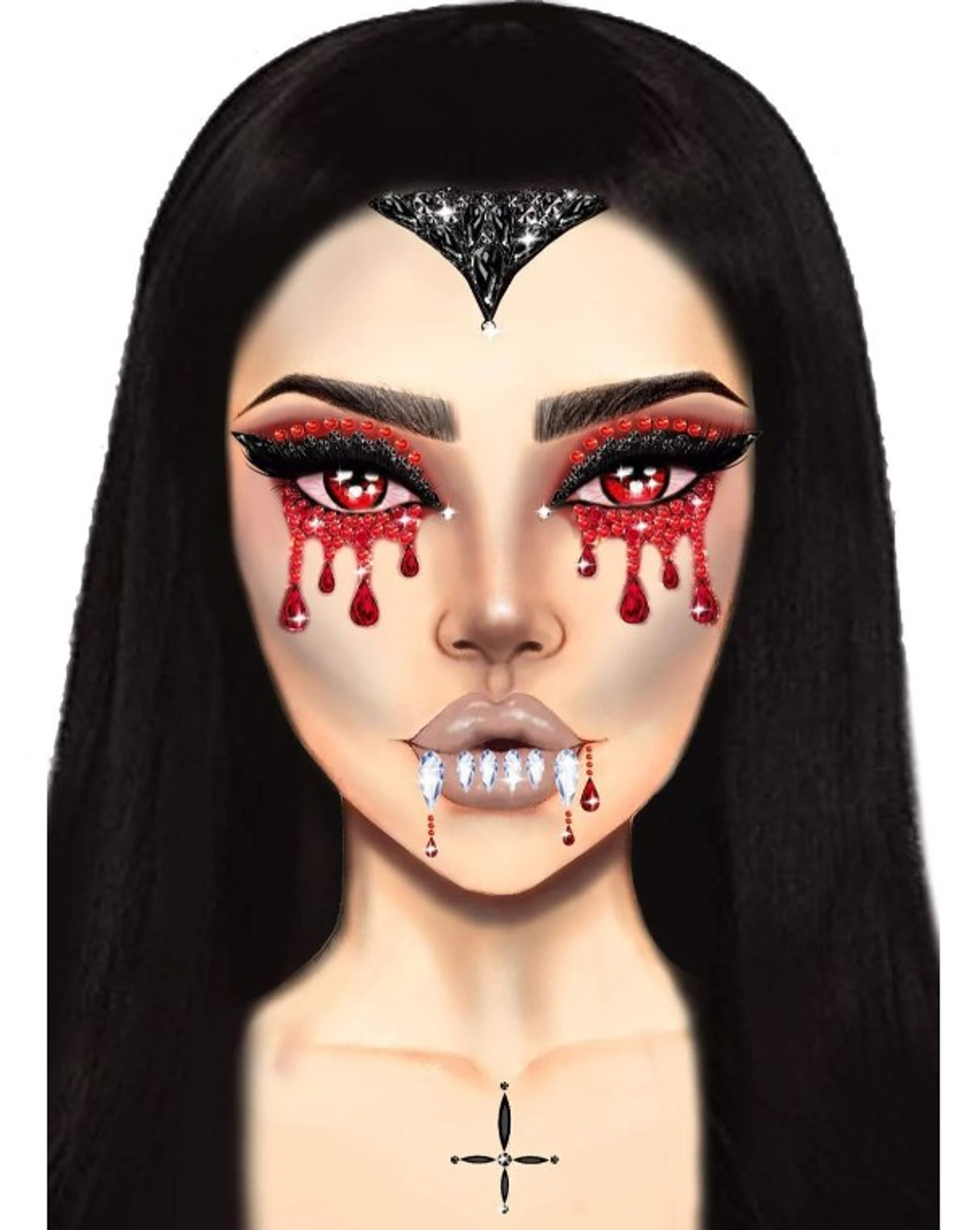 LINGERIE Jóias Faciais Vampiro Jóias Faciais Vampiro