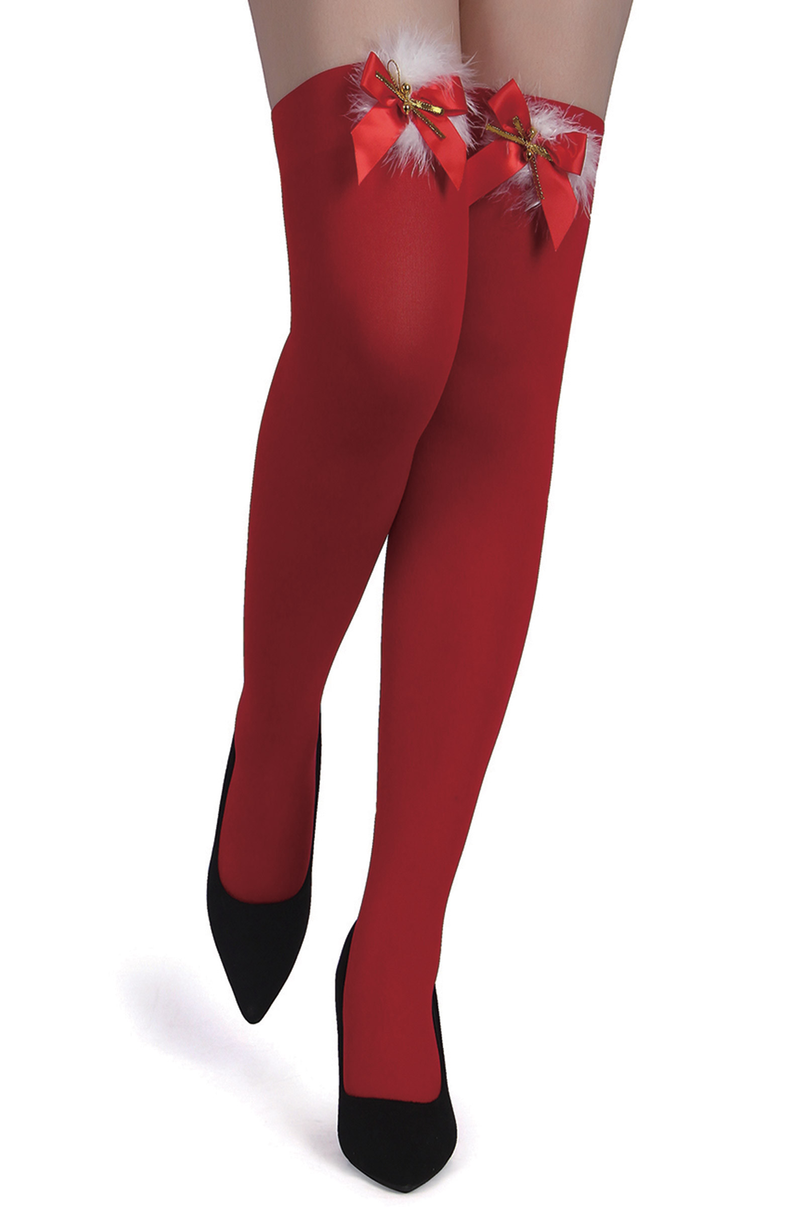 LINGERIE Meias e Collants Paris Hollywood - Meias Vermelhas com Sinos