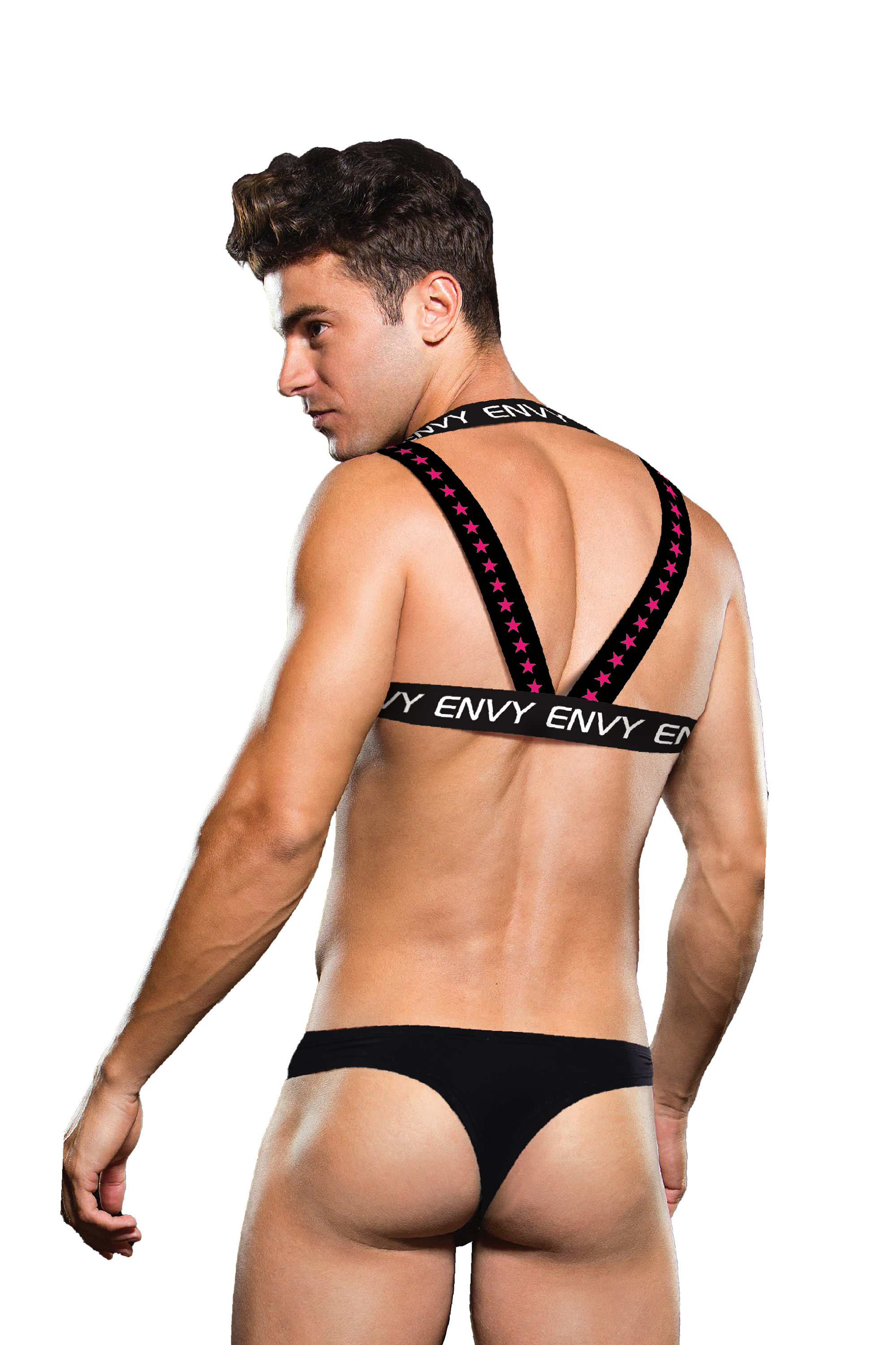 LINGERIE ENVY LOGO HARNESS BLACK WHITE L/XL ENVY LOGO HARNESS BLACK WHITE L/XL