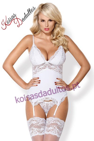 LINGERIE Lingerie Mulher Corpetes e Espartilhos Corpete Acetinado Obsessive S/M