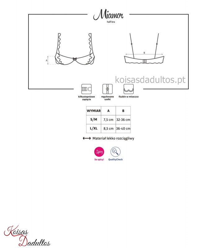 LINGERIE Obsessive - Miamor Half-Bra L/XL Obsessive - Miamor Half-Bra L/XL
