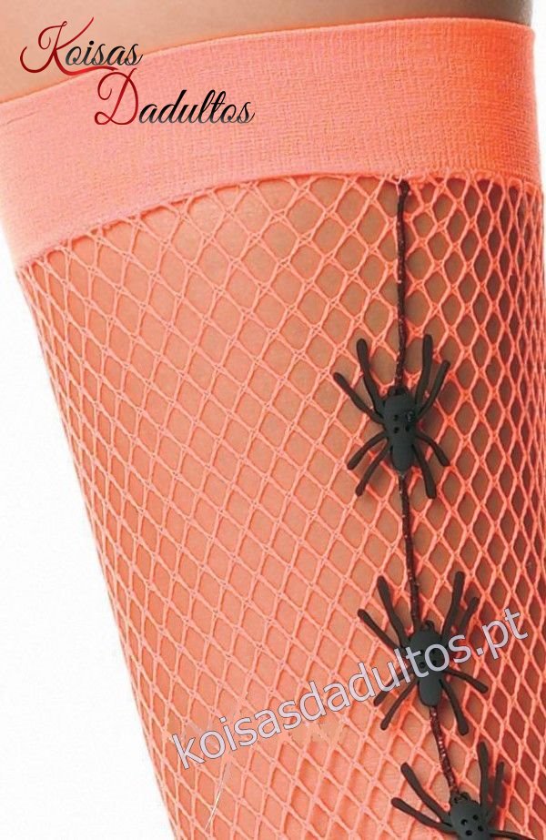 LINGERIE Meias de Rede com Aranhas Meias de Rede com Aranhas