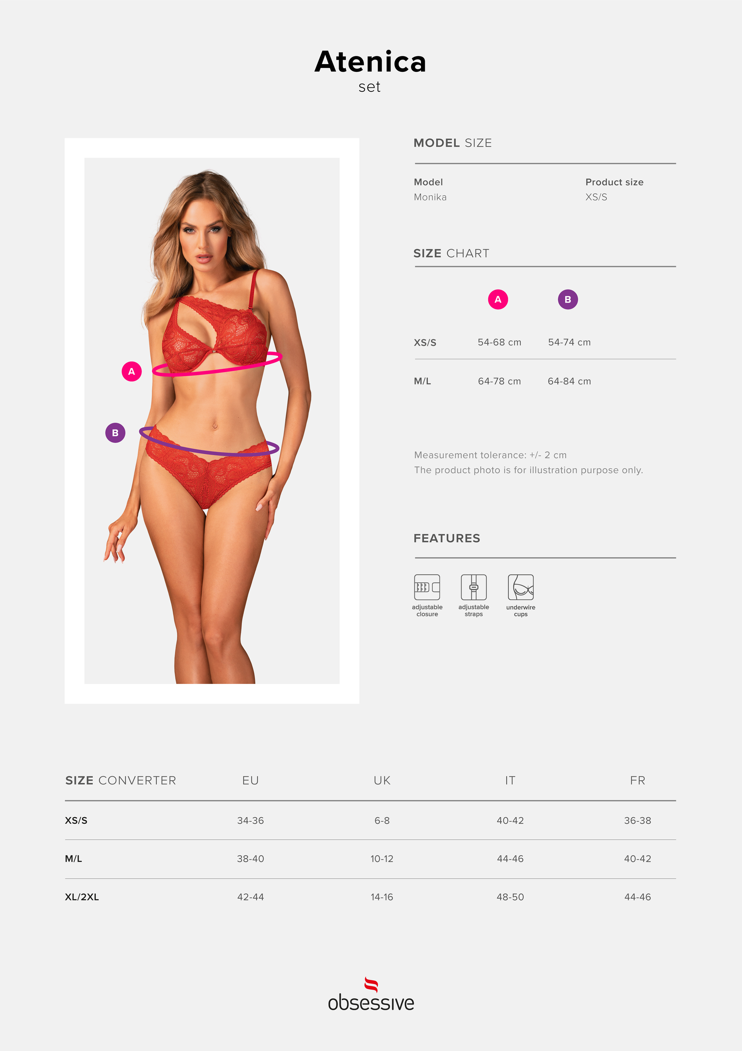 237960 Obsessive -  Conjunto Atenica XS/S Obsessive -  Conjunto Atenica XS/S