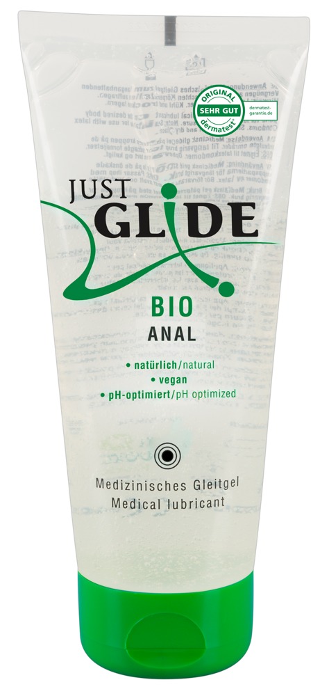 LUBRIFICANTES Orgânicos e Vegan Just Glide Bio Anal 200 ml