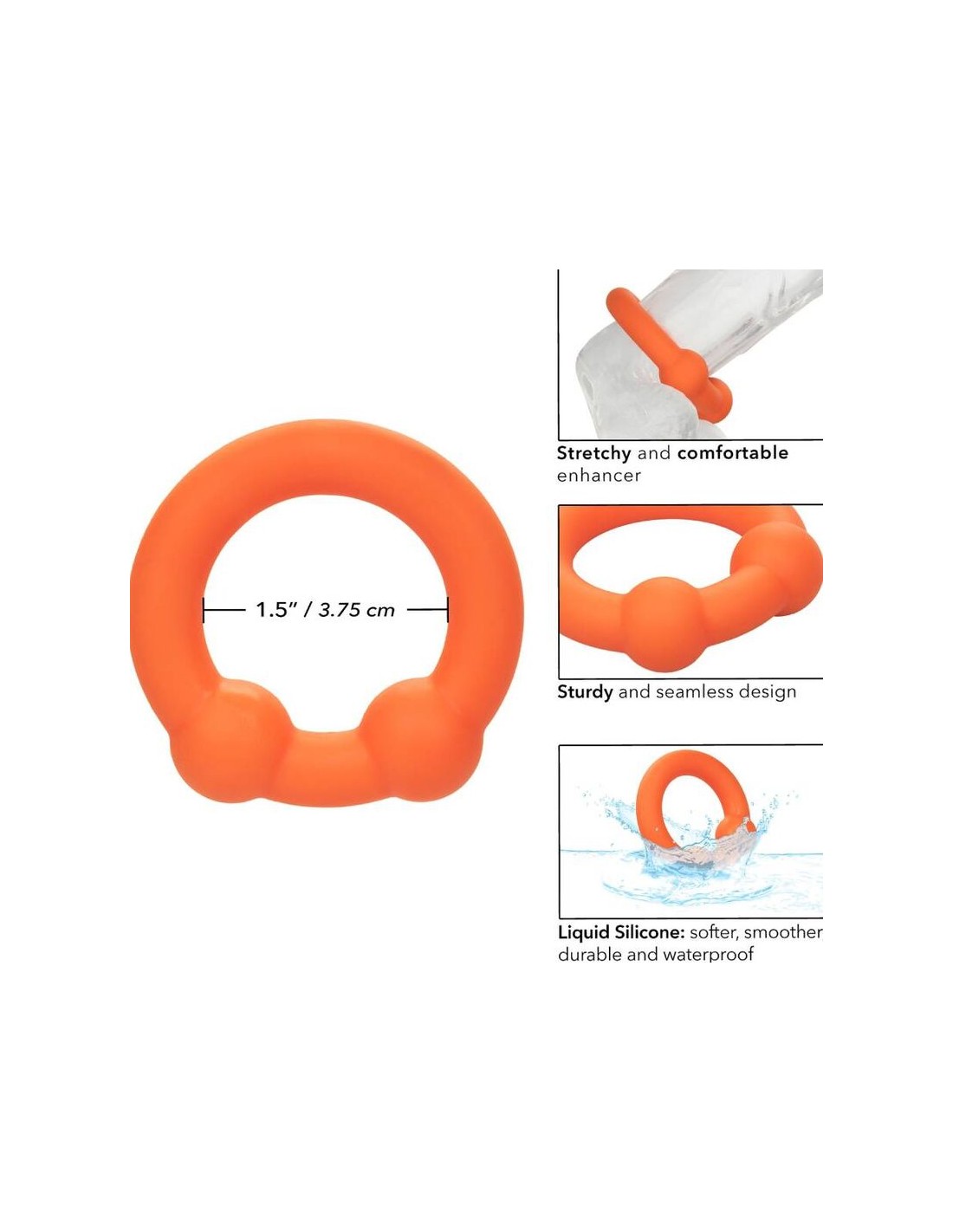 PRAZER MASCULINO Aneis Penianos Anel Alpha Dual Ball Anel Alpha Dual Ball