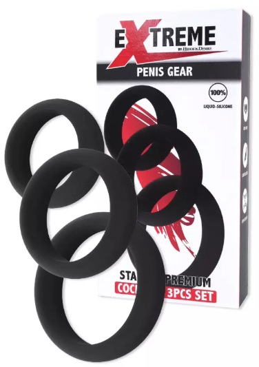 PRAZER MASCULINO Conjunto de 3 An&eacute;is Penianos Premium Stamina Conjunto de 3 An&eacute;is Penianos Premium Stamina