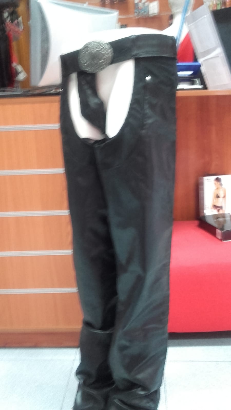 LINGERIE Calças Pretas em Couro Calças Pretas em Couro