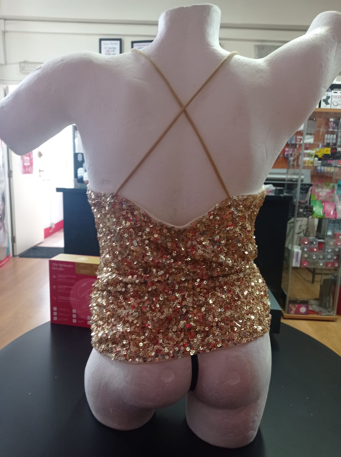 LINGERIE Top Lantejoulas Ouro S Top Lantejoulas Ouro S