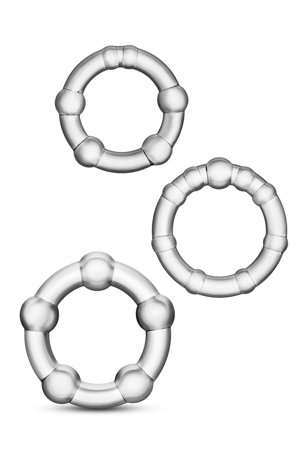 SEXTOY HOMEM Aneis Penianos STAY HARD BEADED COCKRINGS