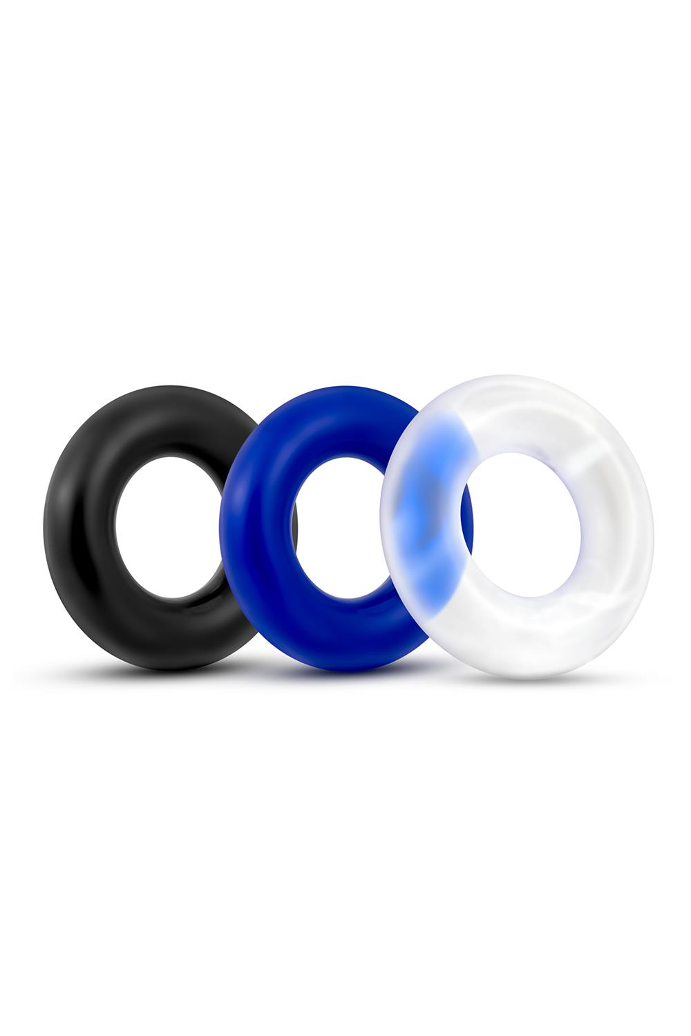 SEXTOY HOMEM Aneis Penianos Sem Vibração Stay Hard Donut Rings