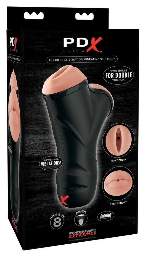 4906 PDX Double Penetration Vibrating Stroker PDX Double Penetration Vibrating Stroker